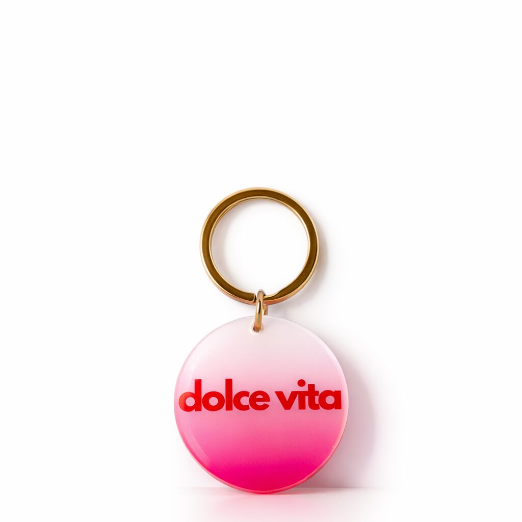 Schlüsselanhänger „Dolce Vita“ aus Acryl